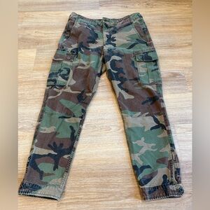 Polo by Ralph Lauren Green Brown Camo Cargo Pants - Ankle Crop